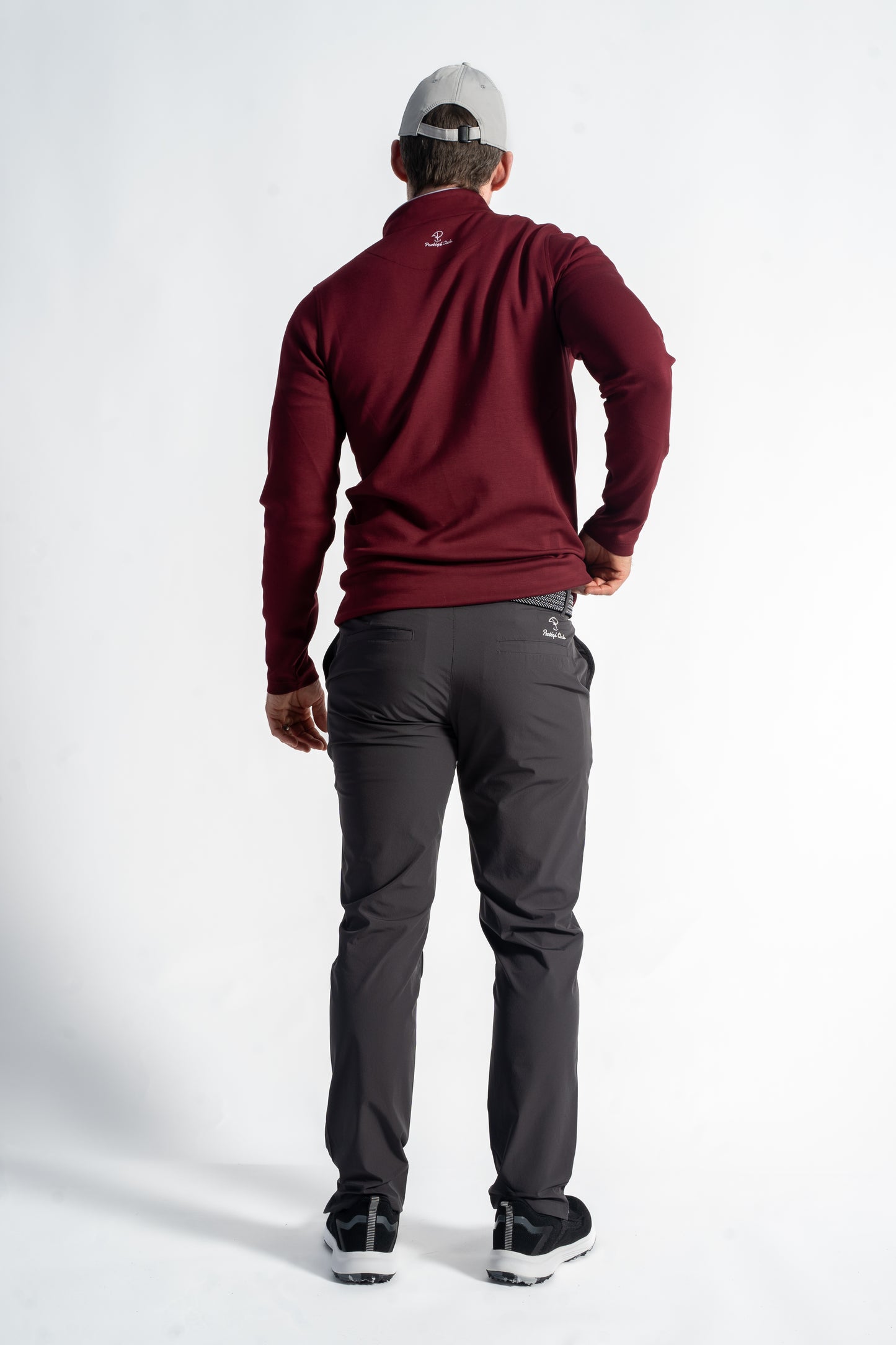 Merit Burgundy Pullover Grey Trim