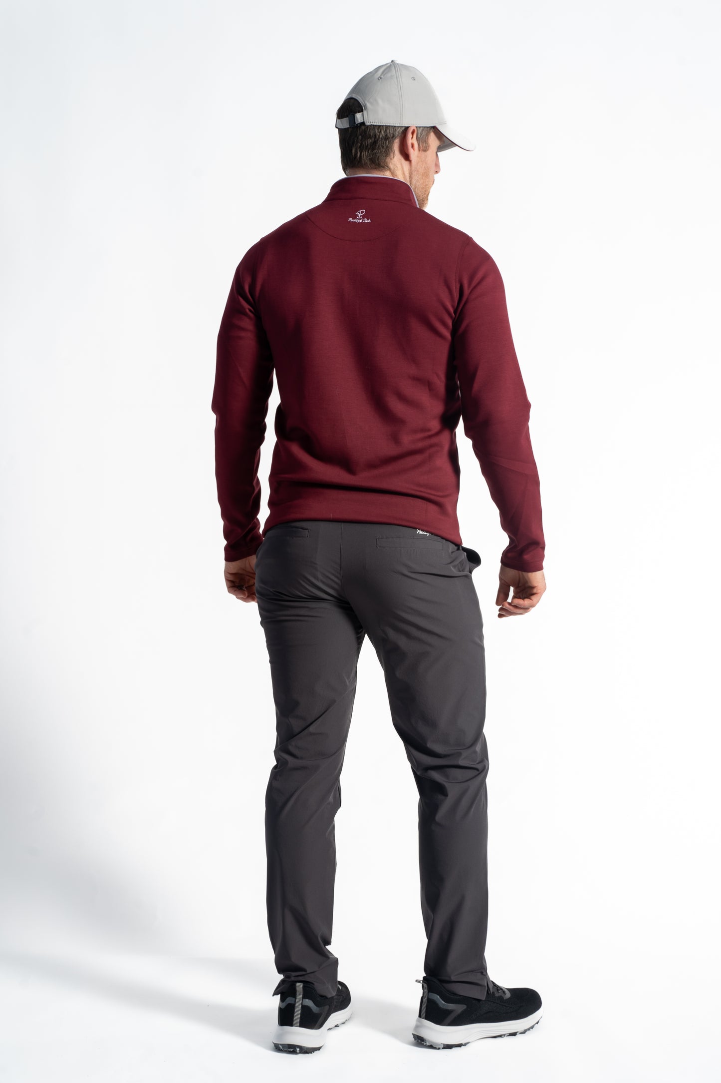 Merit Burgundy Pullover Grey Trim