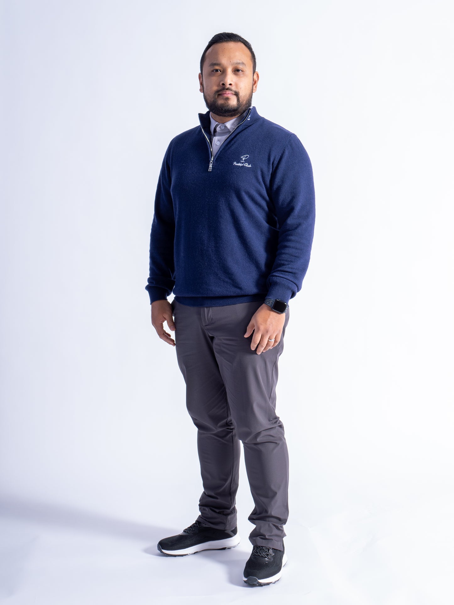 Virtue Navy Merino Wool Jumper