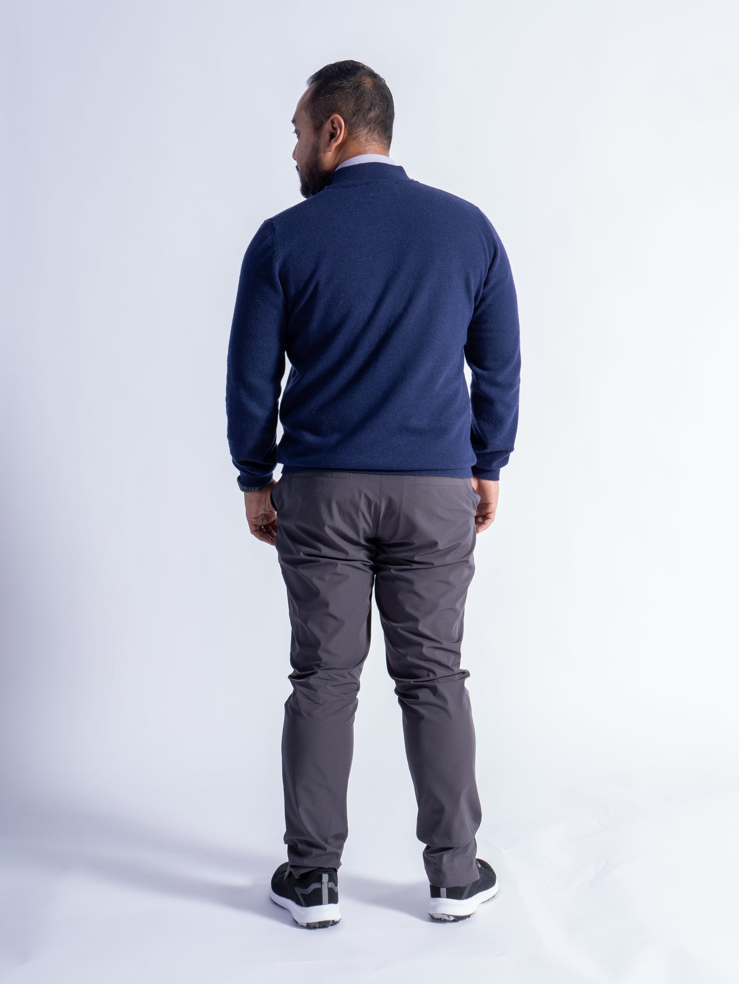 Virtue Navy Merino Wool Jumper