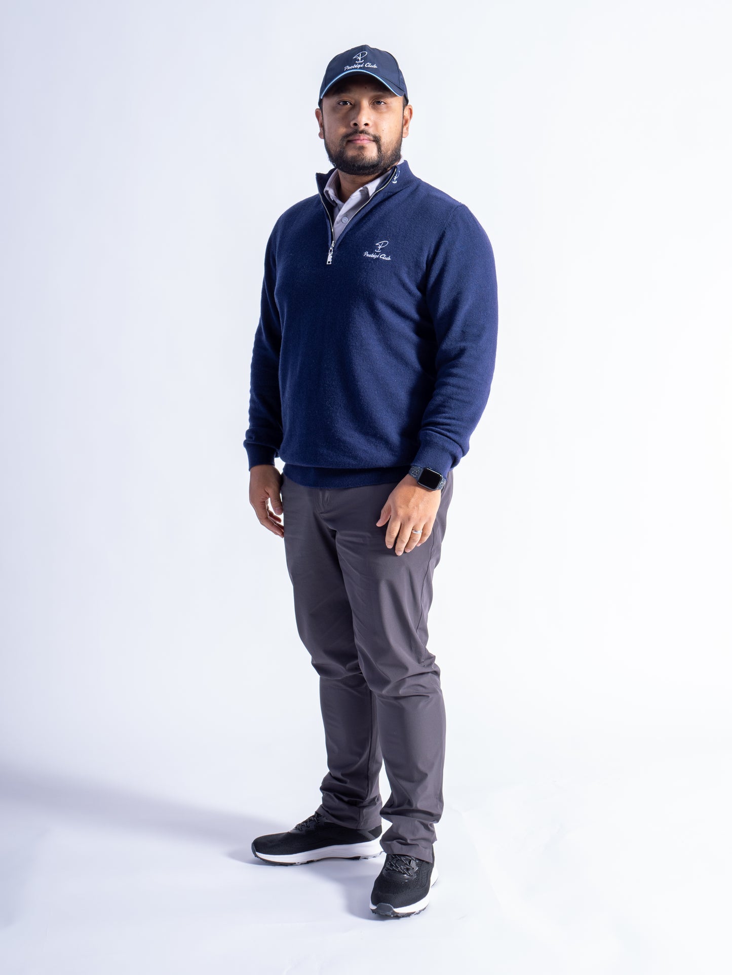 Virtue Navy Merino Wool Jumper