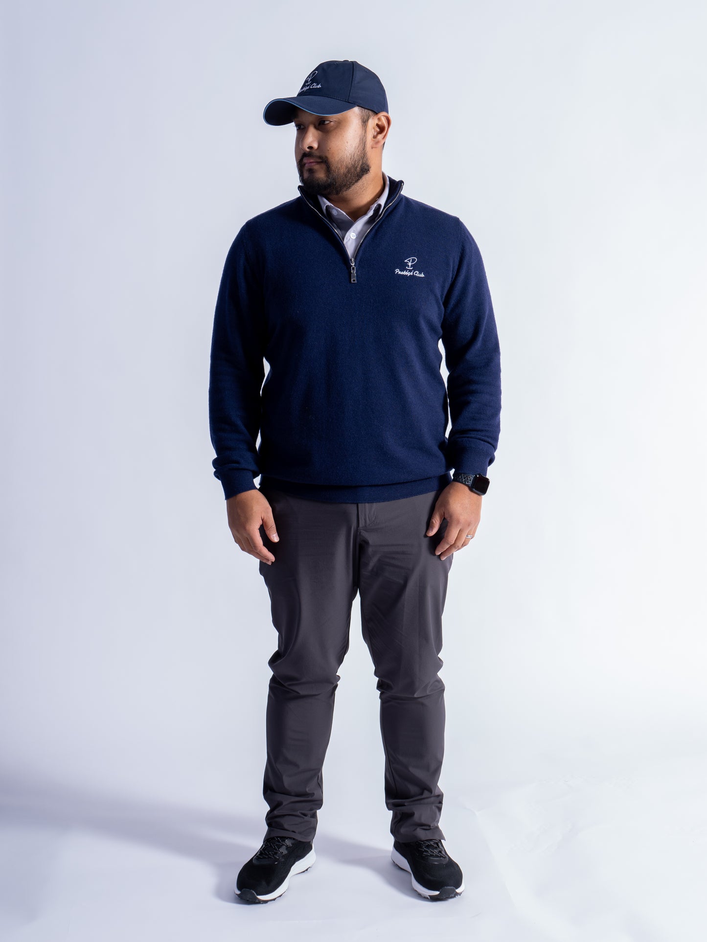 Virtue Navy Merino Wool Jumper